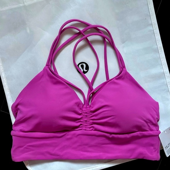 lululemon athletica Other - LULULEMON NULU STRAPPY V-NECK YOGA BRA IN POW PINK TONE SZ 8,10 NWT